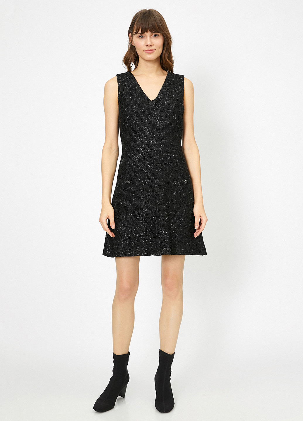 Черное кэжуал платье KOTON