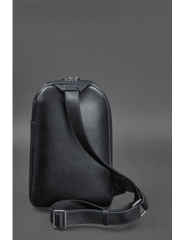 Кожаный мужской рюкзак (сумка-слинг) на одно плечо Chest Bag синий BlankNote (235752515)
