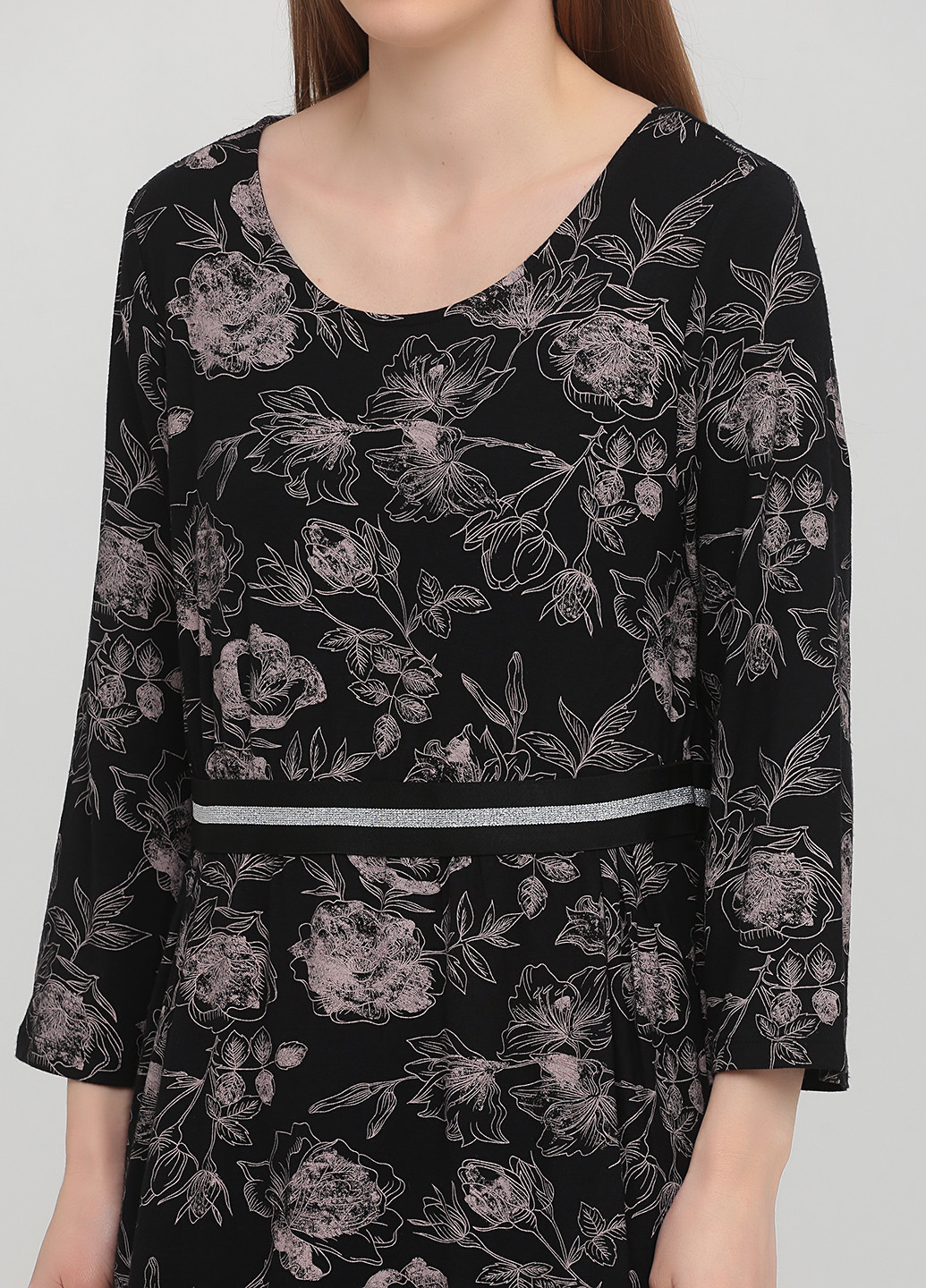 Чорна кежуал сукня Gina Benotti з квітковим принтом