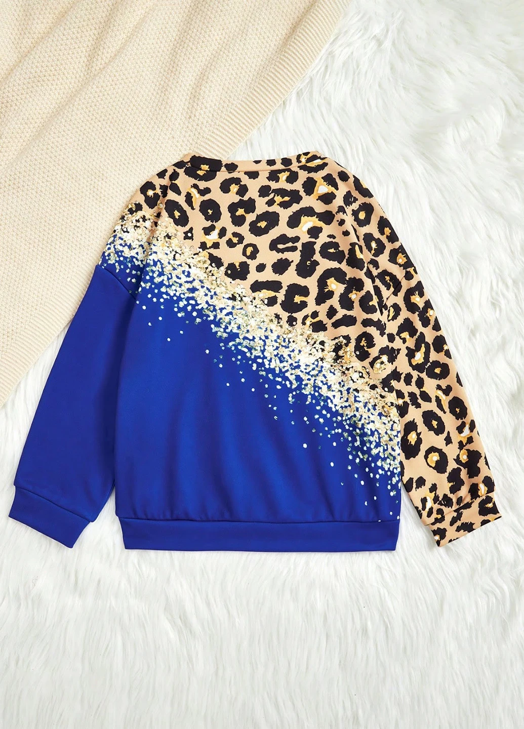 SHEIN світшот колор блок комбінований кежуал трикотаж, поліестер