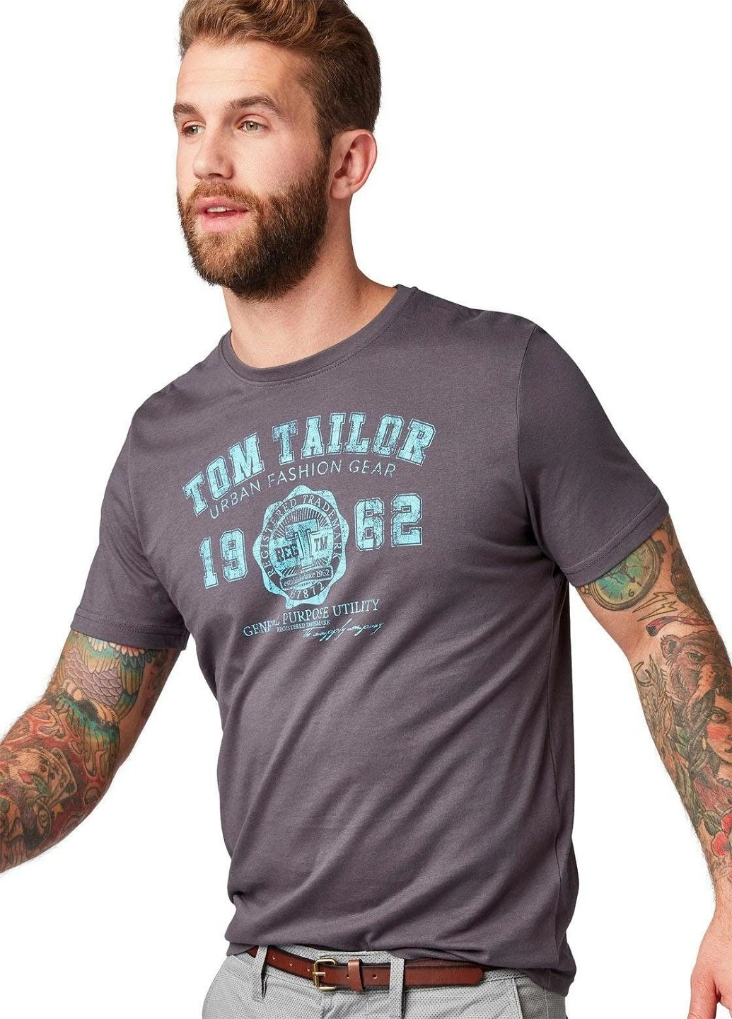 Сіра футболка Tom Tailor