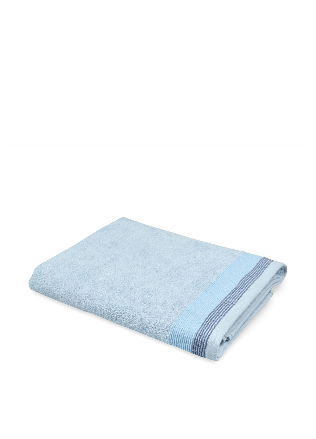 No Brand полотенце, 70х128 см однотонный голубой производство - Узбекистан