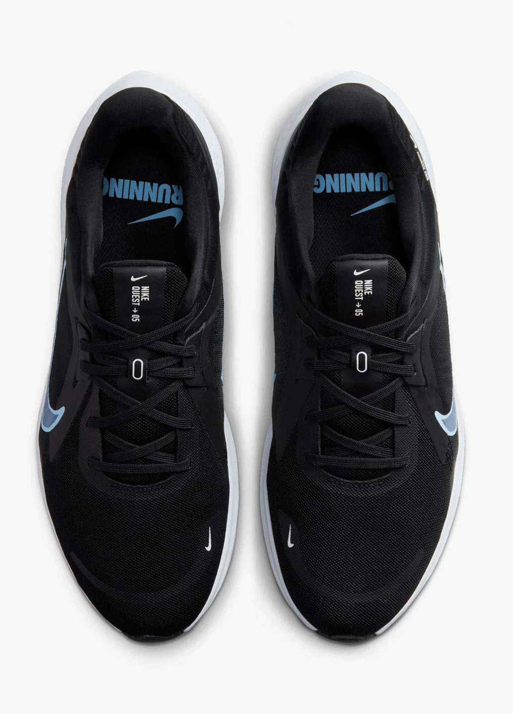 Черные демисезонные кроссовки беговые quest 5 Nike Nike QUEST 5