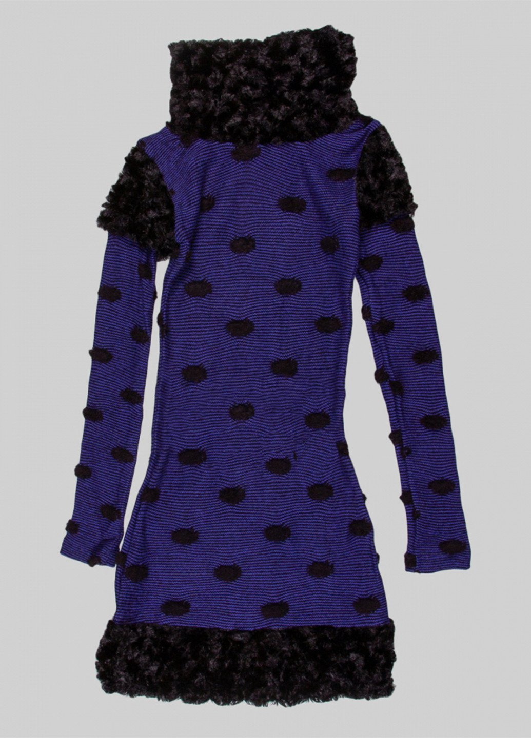 Темно-синее кэжуал платье Marions в горошек