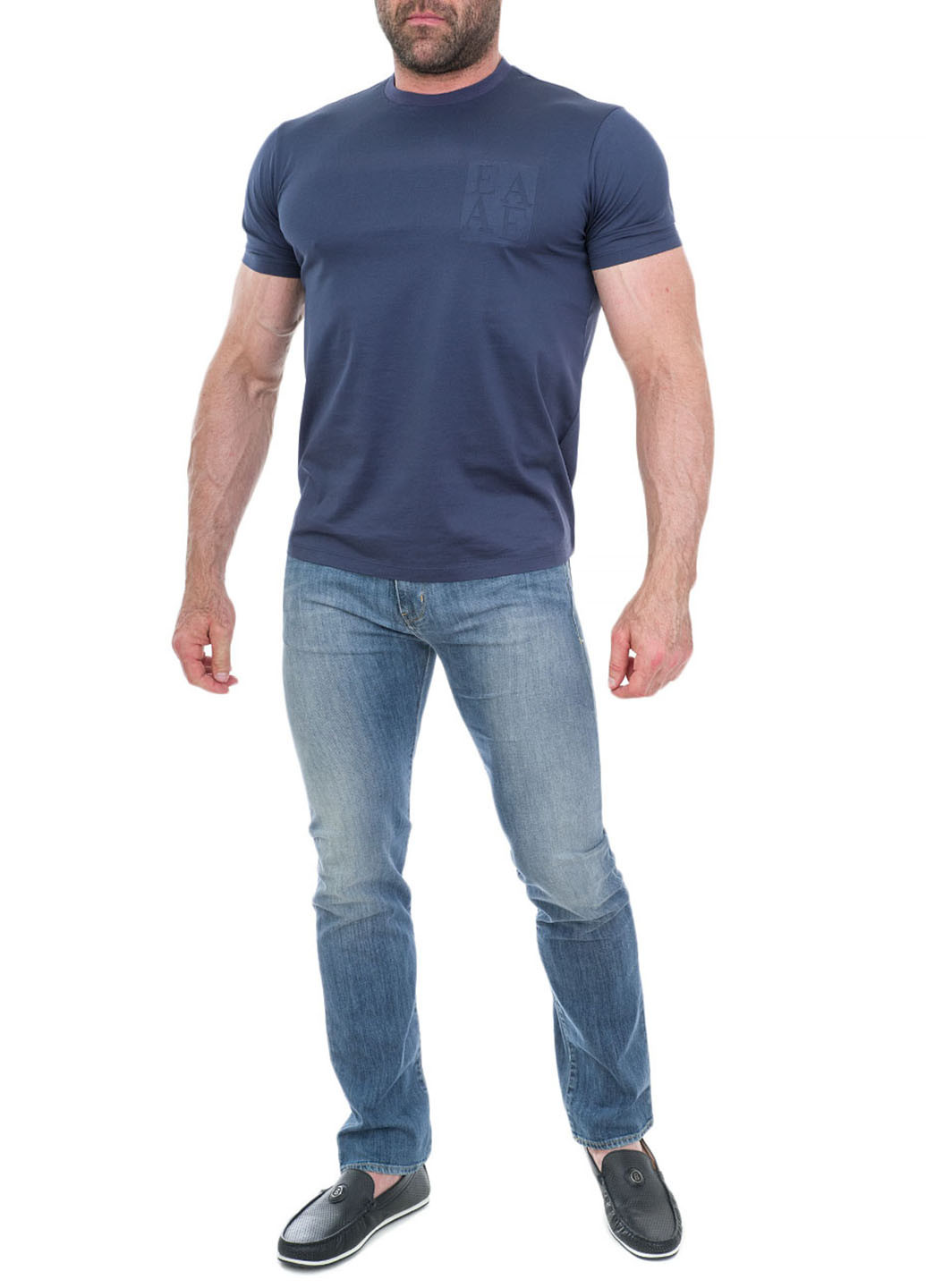 Синие демисезонные джинсы Armani Jeans