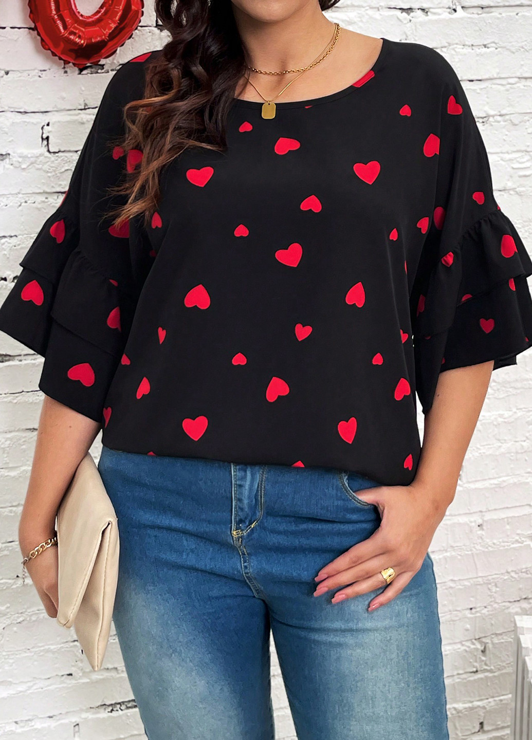 Чёрная блуза SHEIN