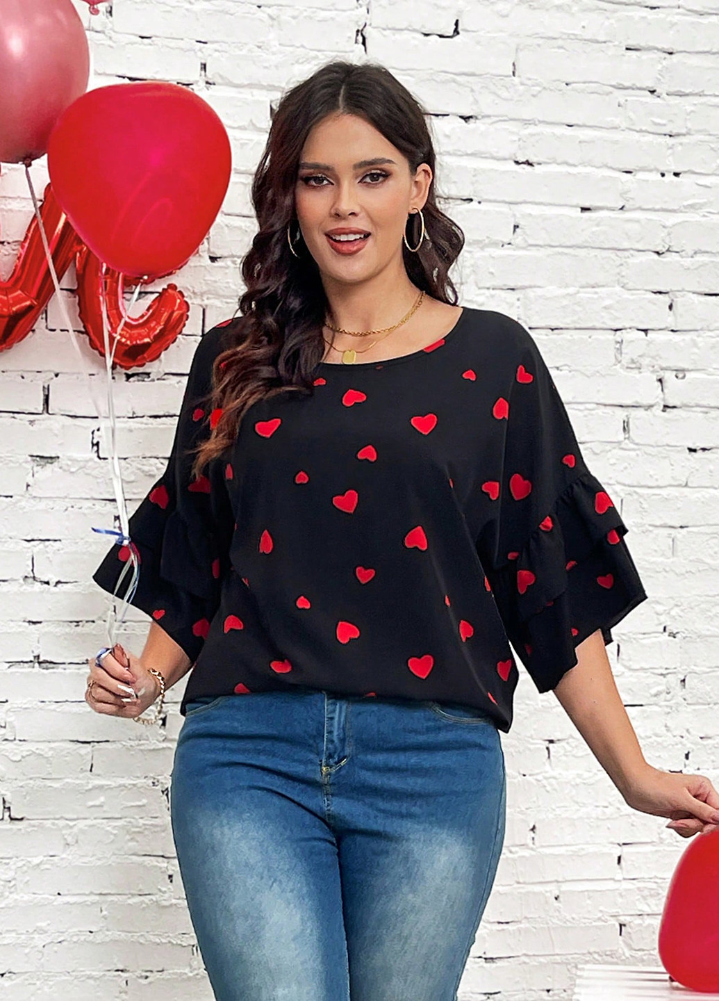 Чёрная блуза SHEIN