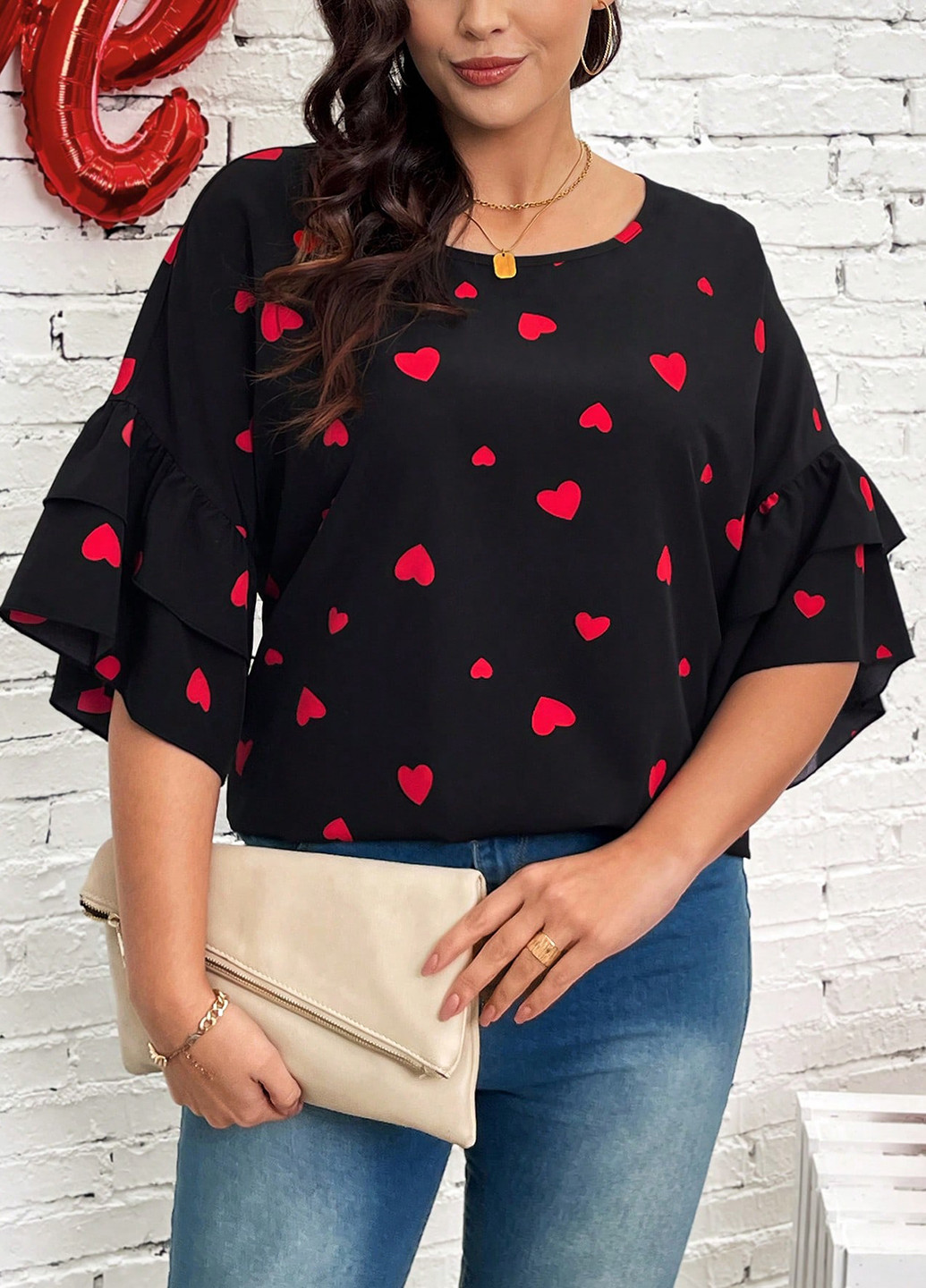 Чёрная блуза SHEIN