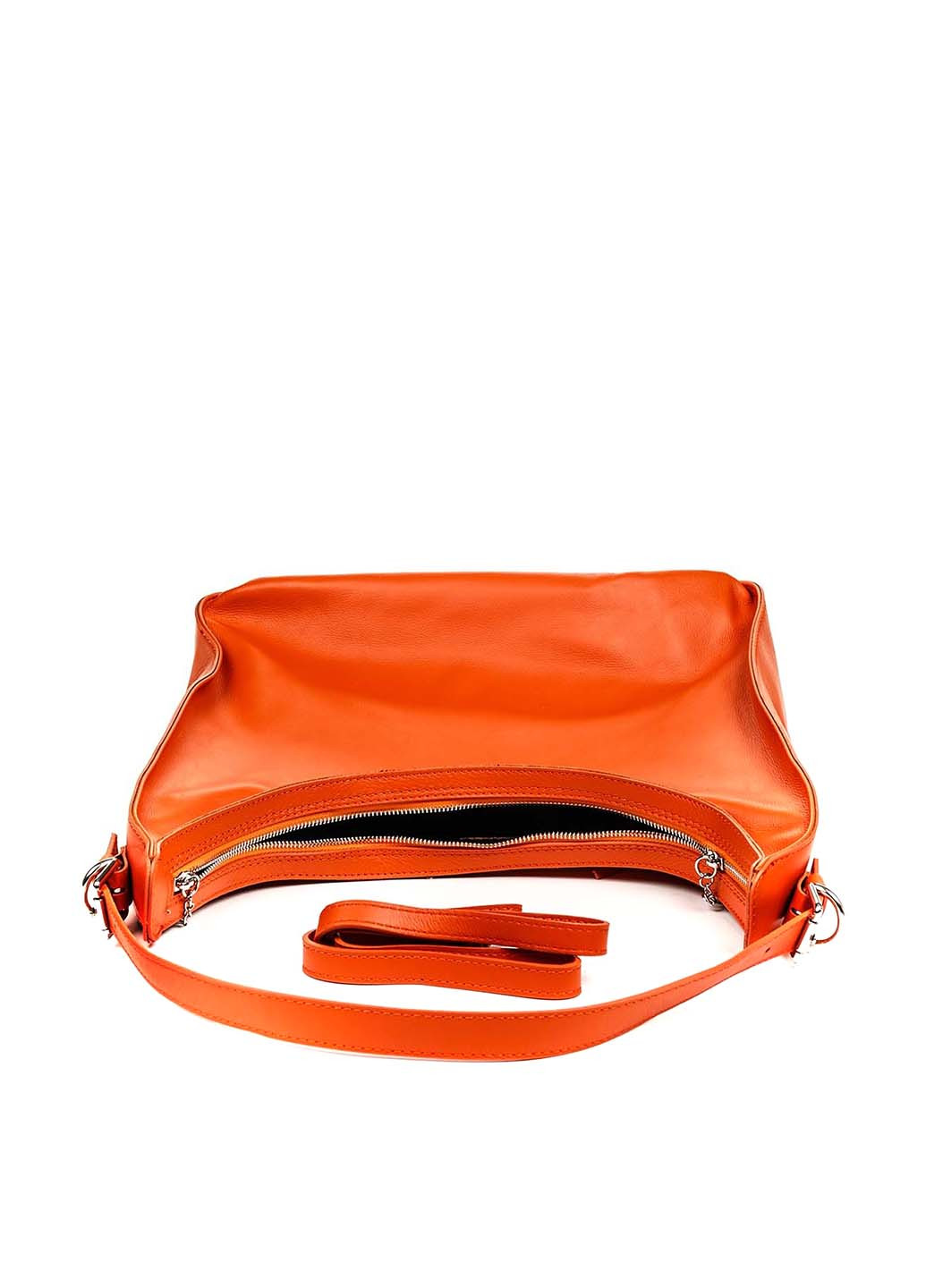 Сумка Italian Bags хобо однотонная оранжевая кэжуал