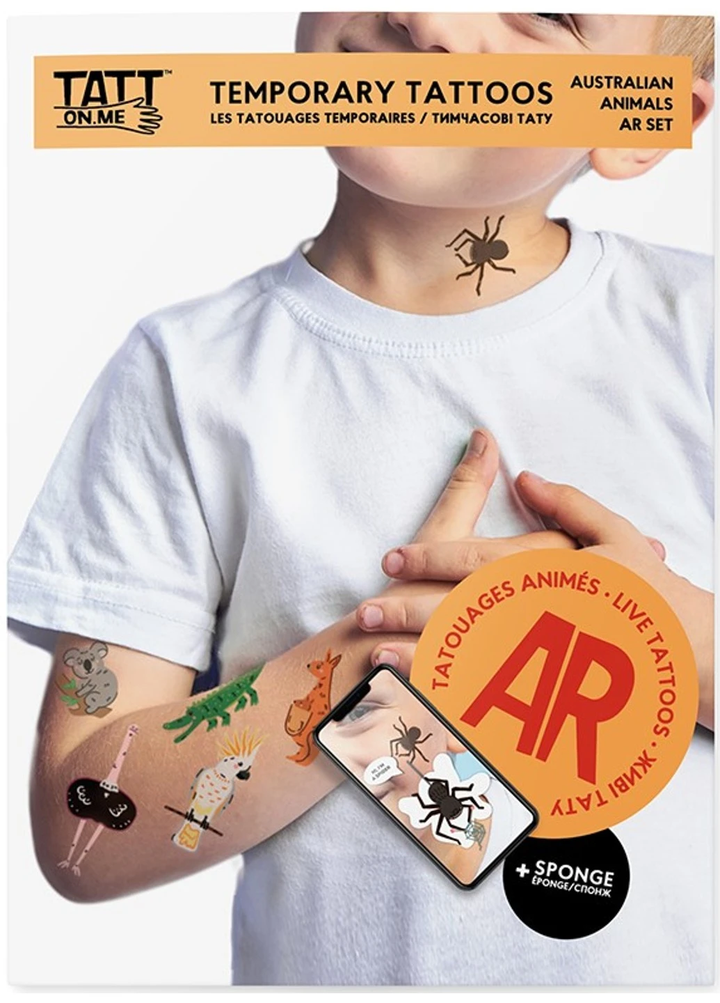 Тимчасові тату з доповненою реальністю "Australian Animals AR Set" TATTon.me (254255565)