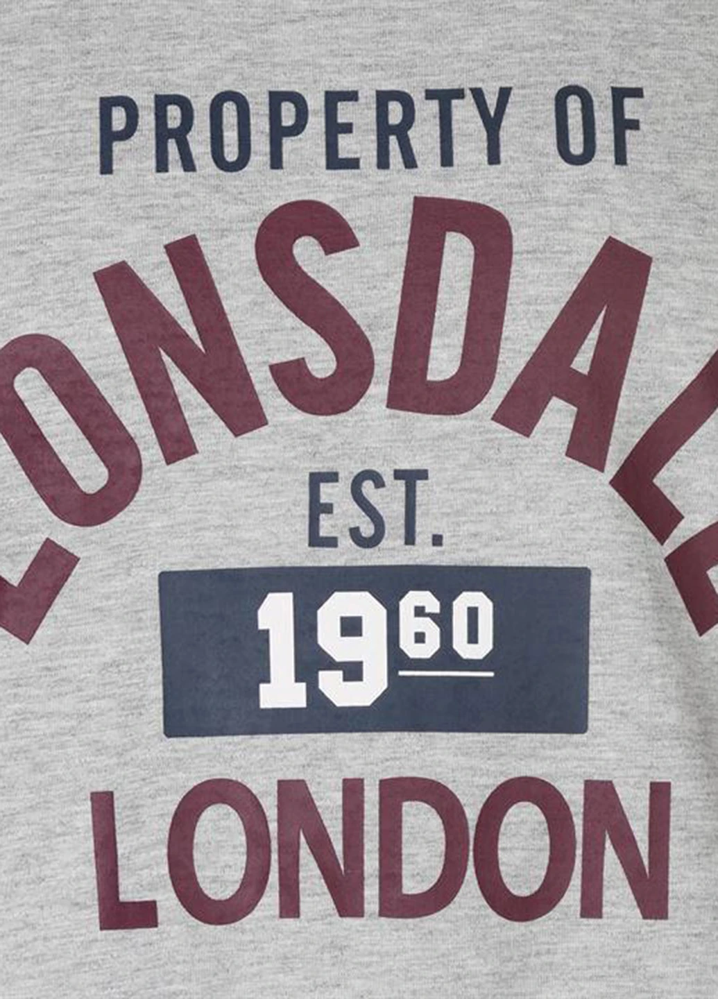 Светло-серая футболка Lonsdale