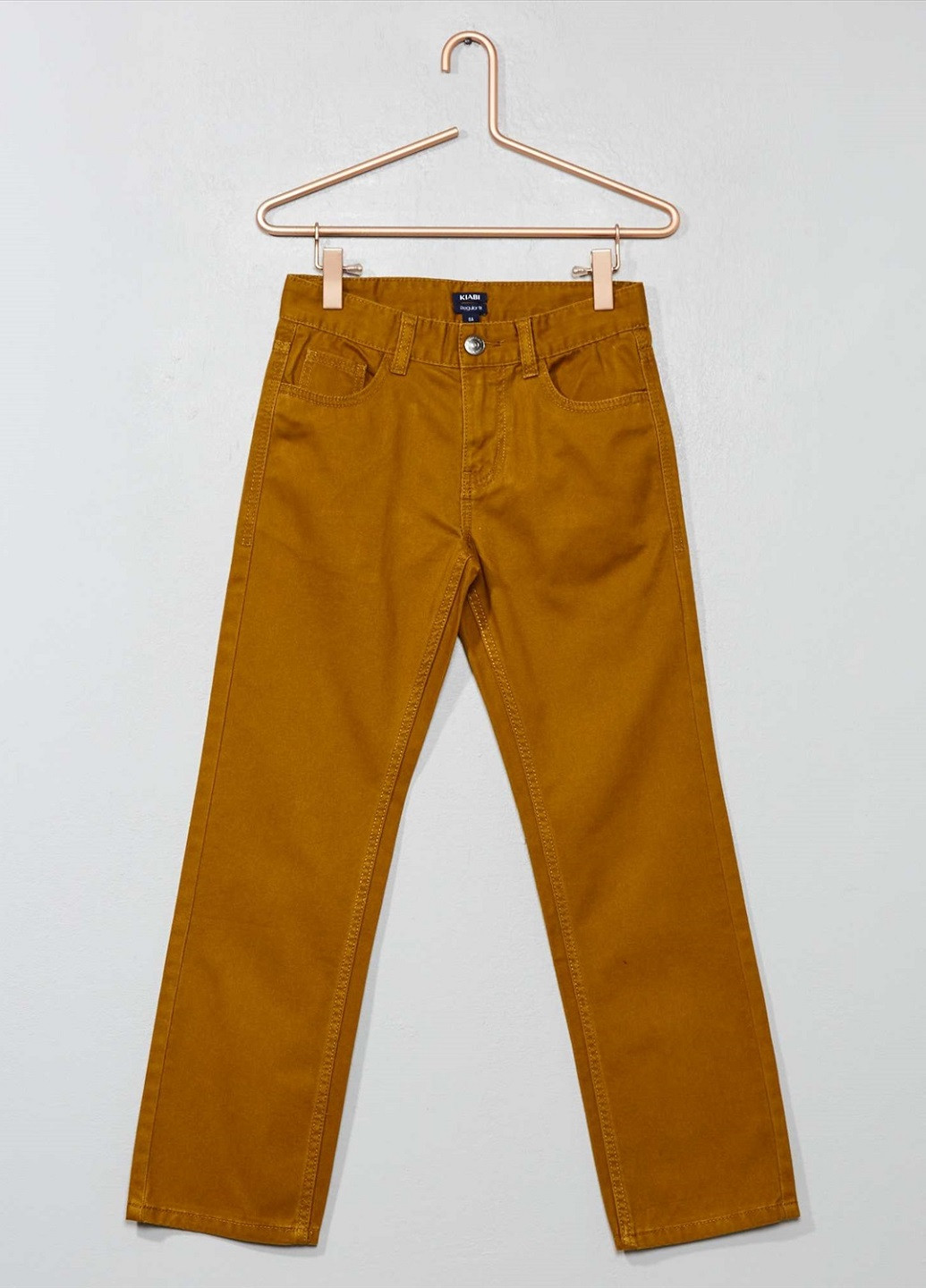 Горчичные демисезонные прямые джинсы Kiabi
