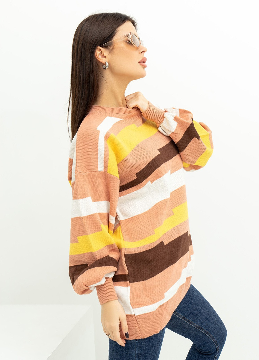 Бежевый демисезонный свитер женский джемпер ISSA PLUS WN20-390
