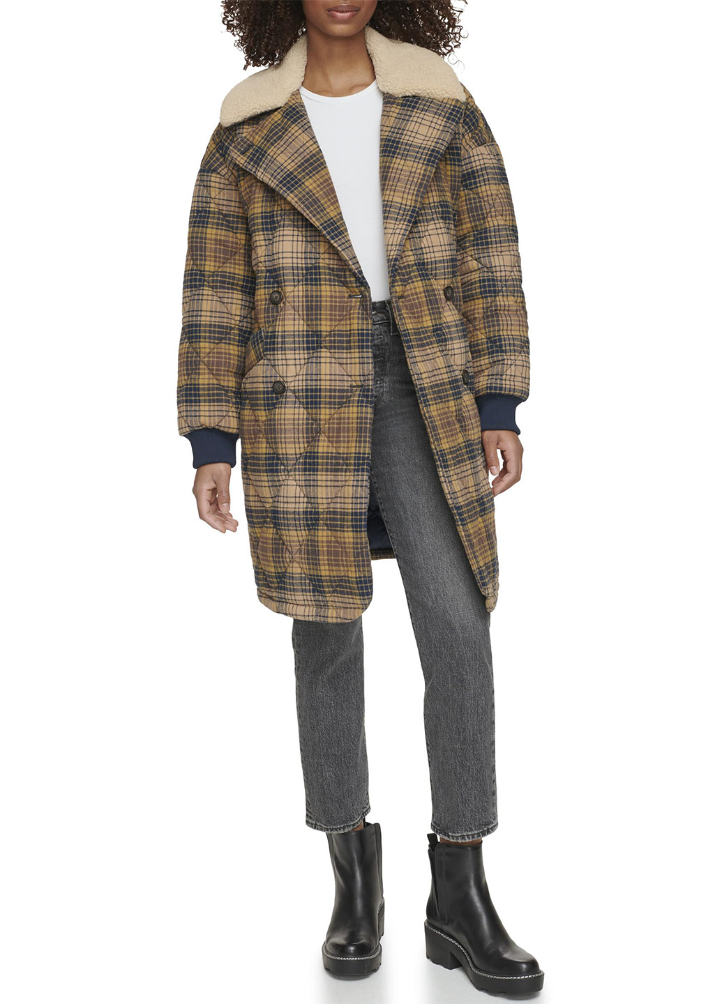 Комбіноване зимнє Пальто двобортне Levi's