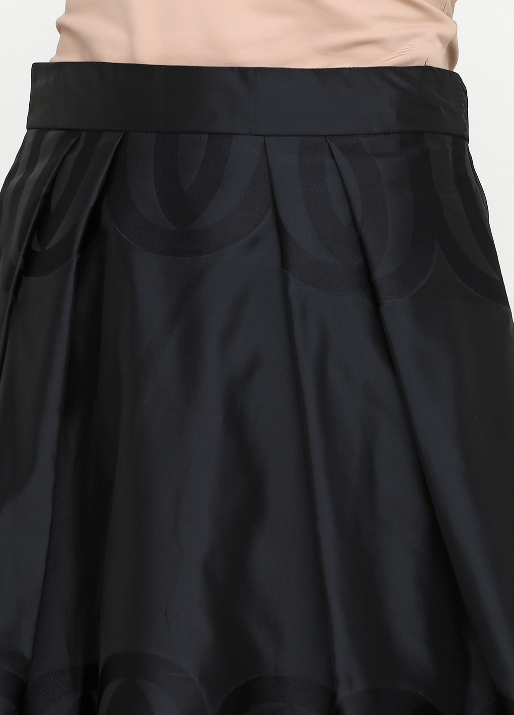 Черная кэжуал с абстрактным узором юбка Vera Mont клешированная