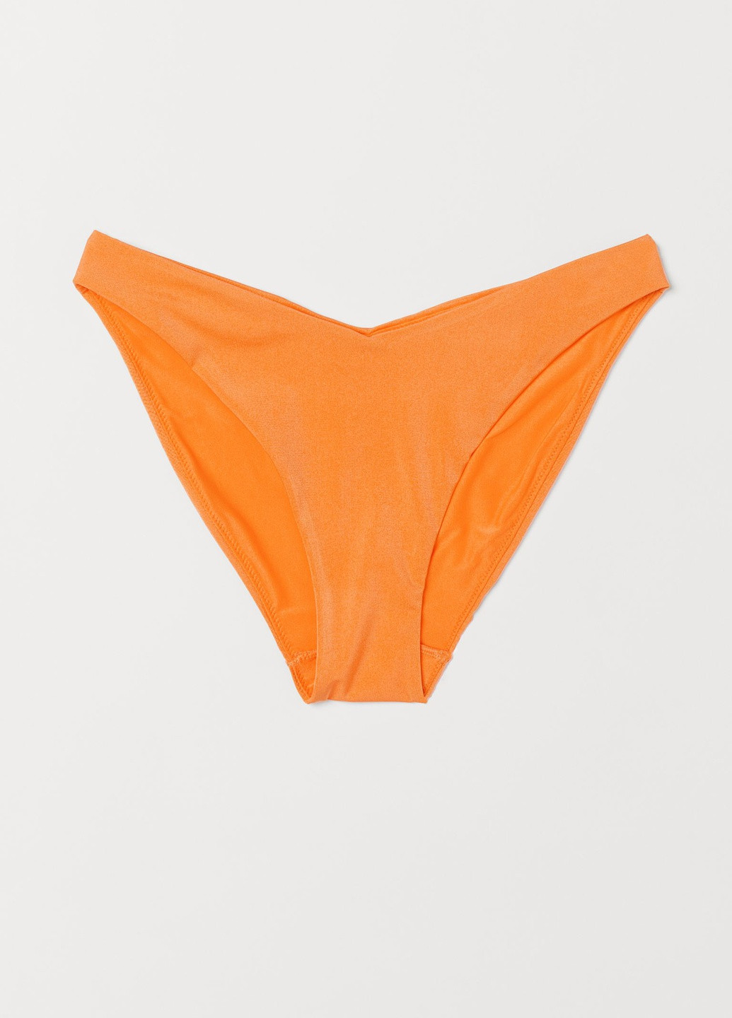 Светло-оранжевые плавки бикини с v-вырезом однотонные H&M