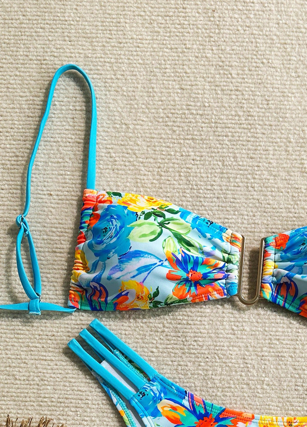 Блідо-рожевий літній купальник (ліф, трусики) роздільний SHEIN