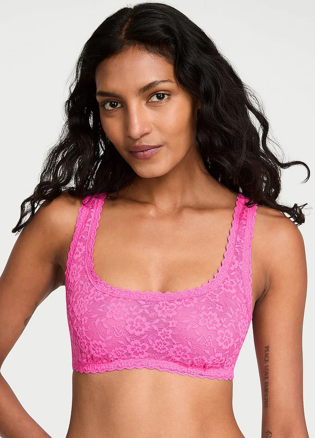Рожевий топ бюстгальтер Victoria's Secret без кісточок поліамід