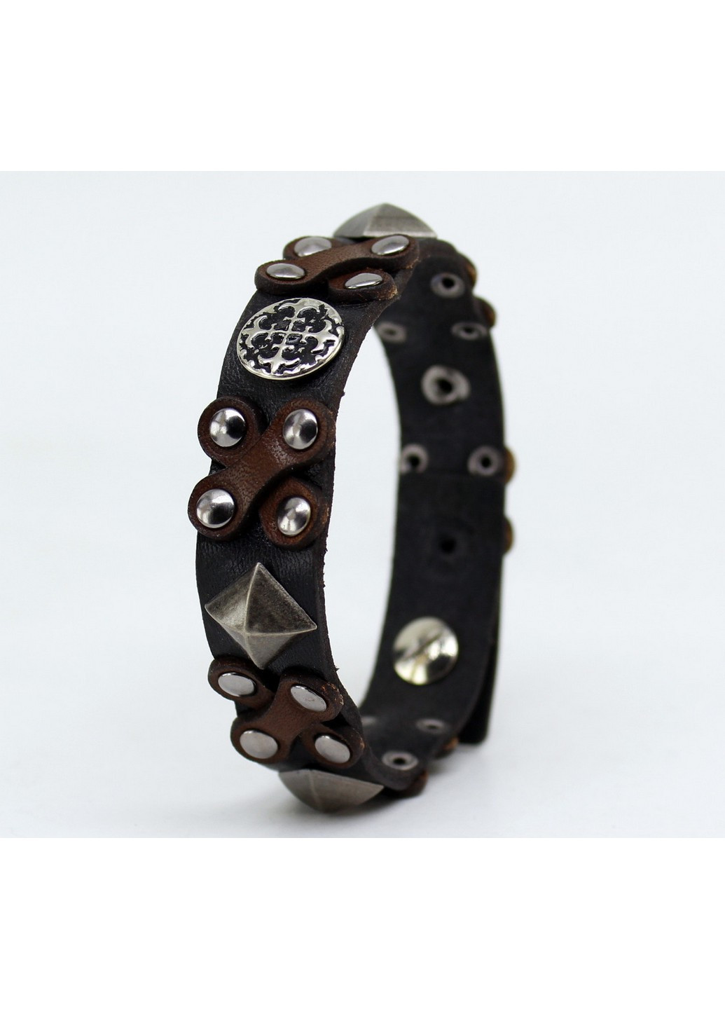 Комплект браслетов из натуральной кожи Универсальный Scappa (253136322)