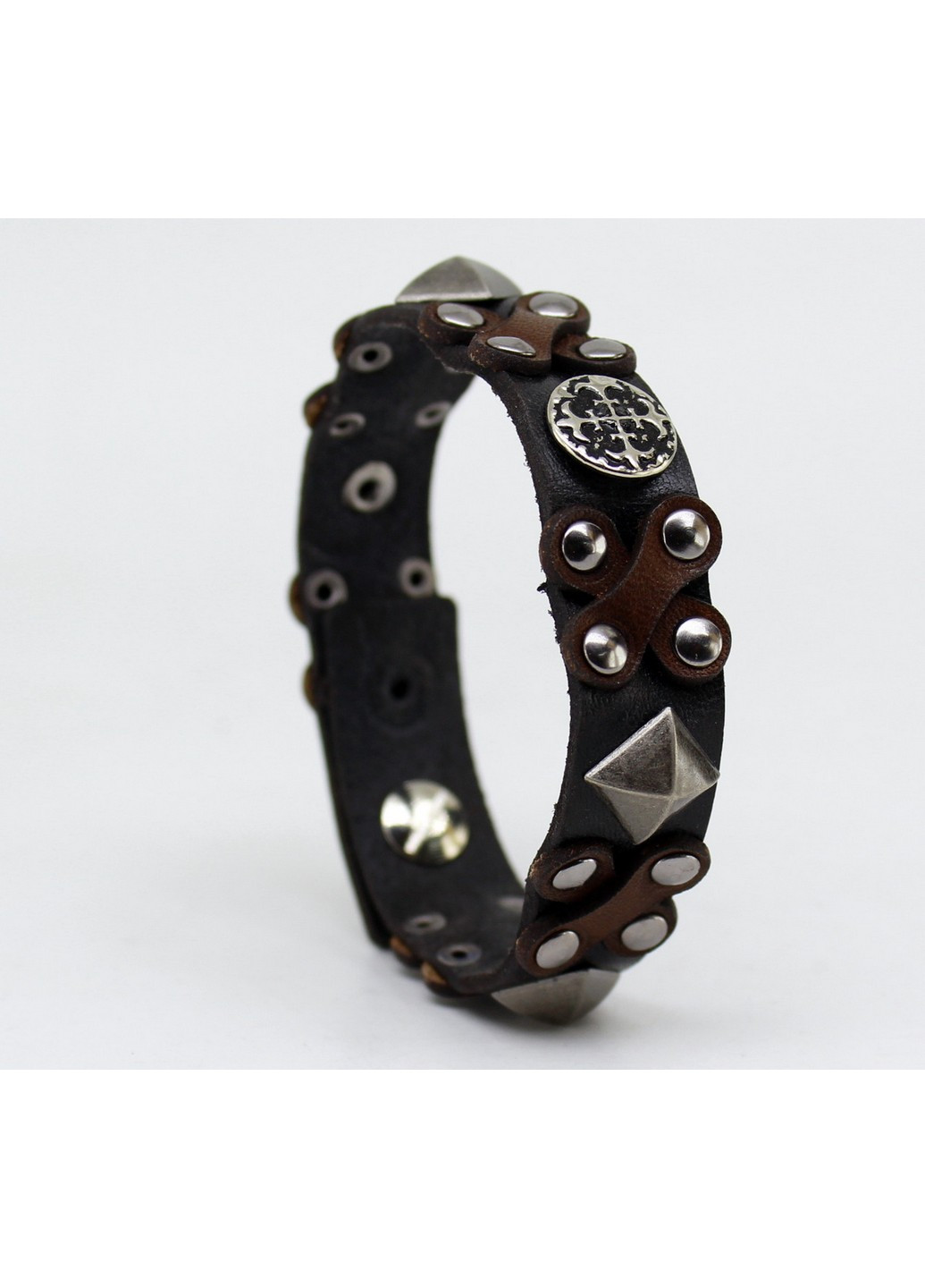 Комплект браслетов из натуральной кожи Универсальный Scappa (253136322)