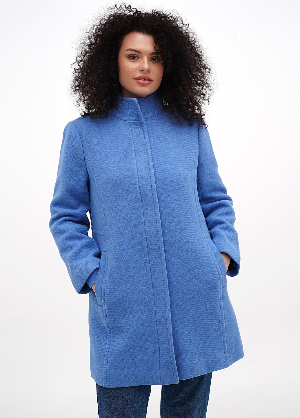 Світло-синє демісезонне Пальто однобортне Talbots