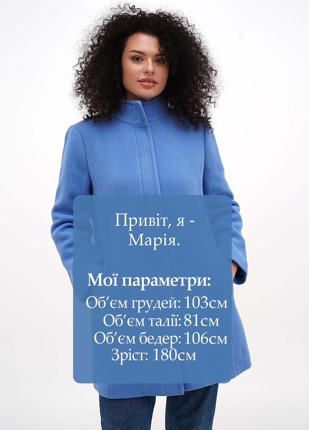 Світло-синє демісезонне Пальто однобортне Talbots
