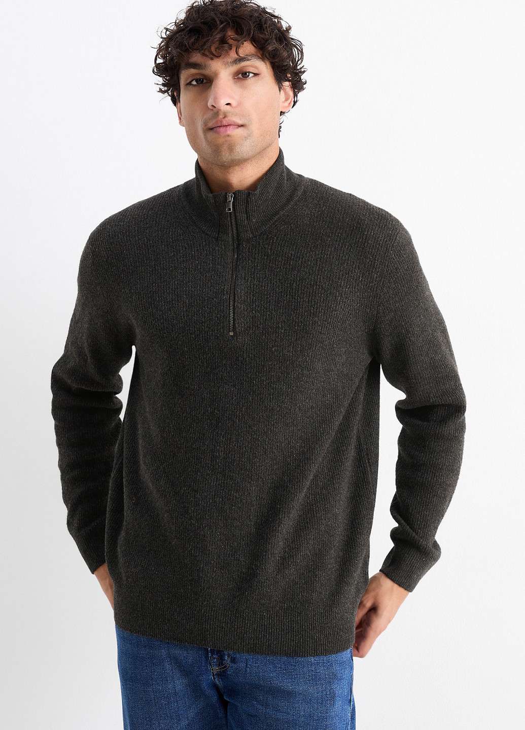 Темно-сірий демісезонний светр C&A