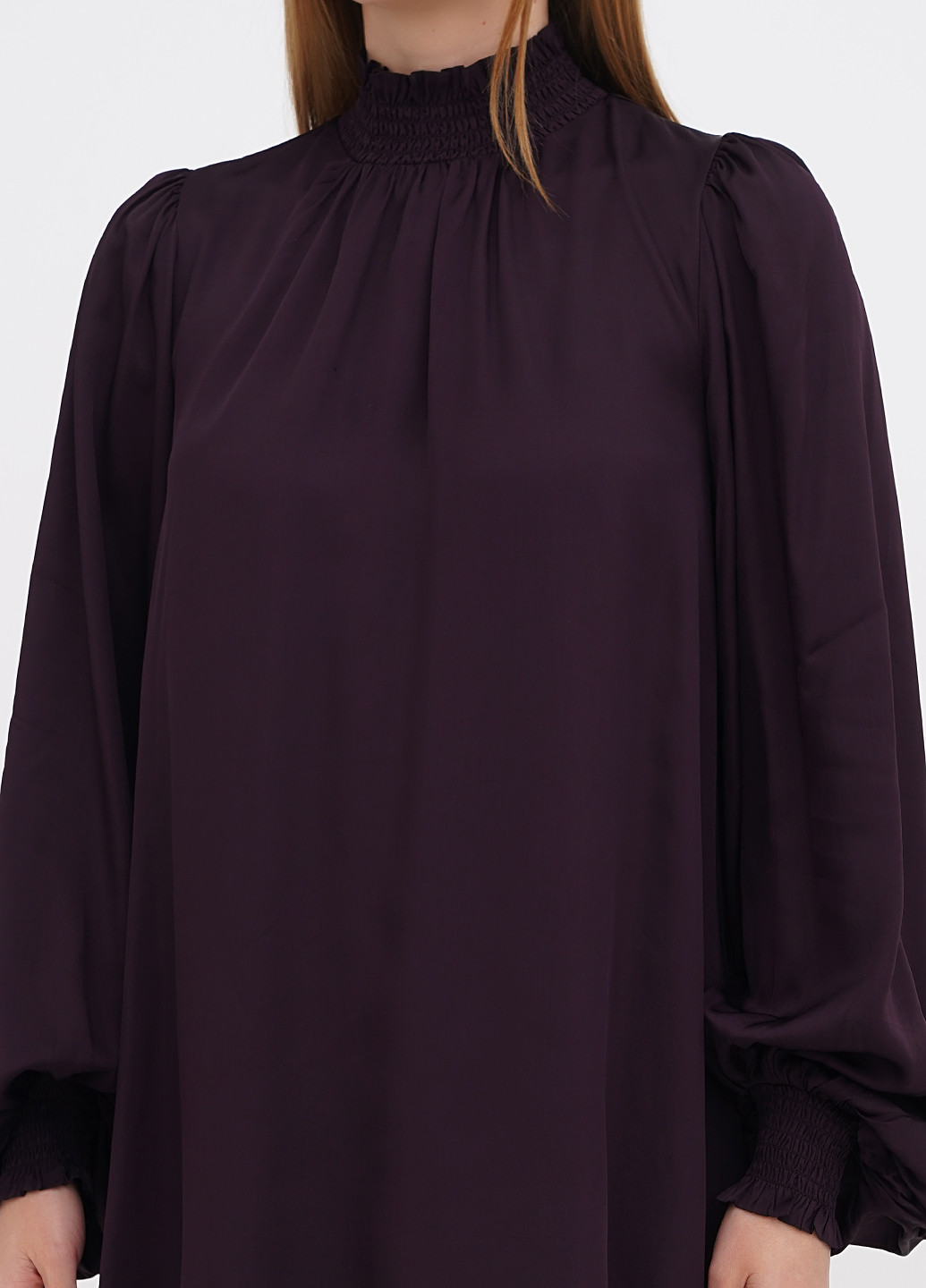 Темно-фіолетова кежуал сукня а-силует H&M однотонна