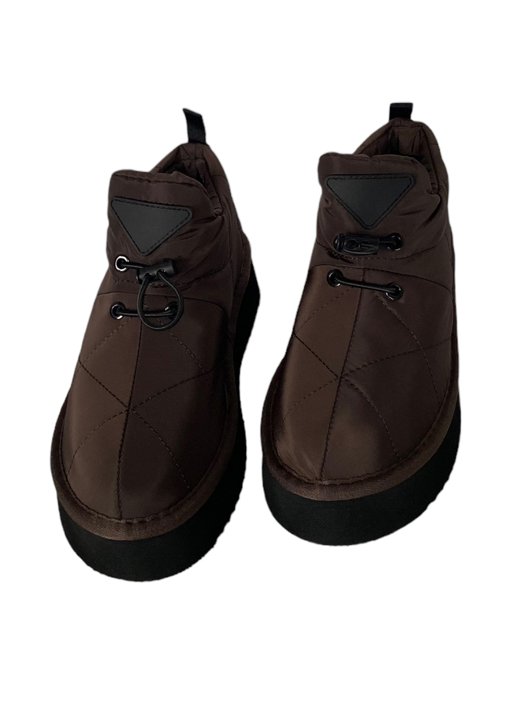 Темно-коричневые дутики ITTS со шнурками