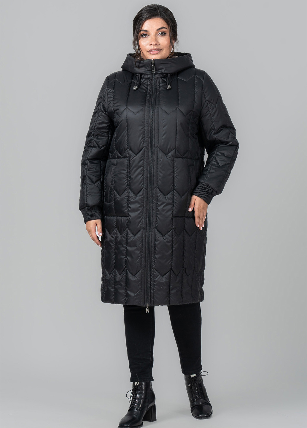 Черное демисезонное Пальто двусторонее A'll Posa