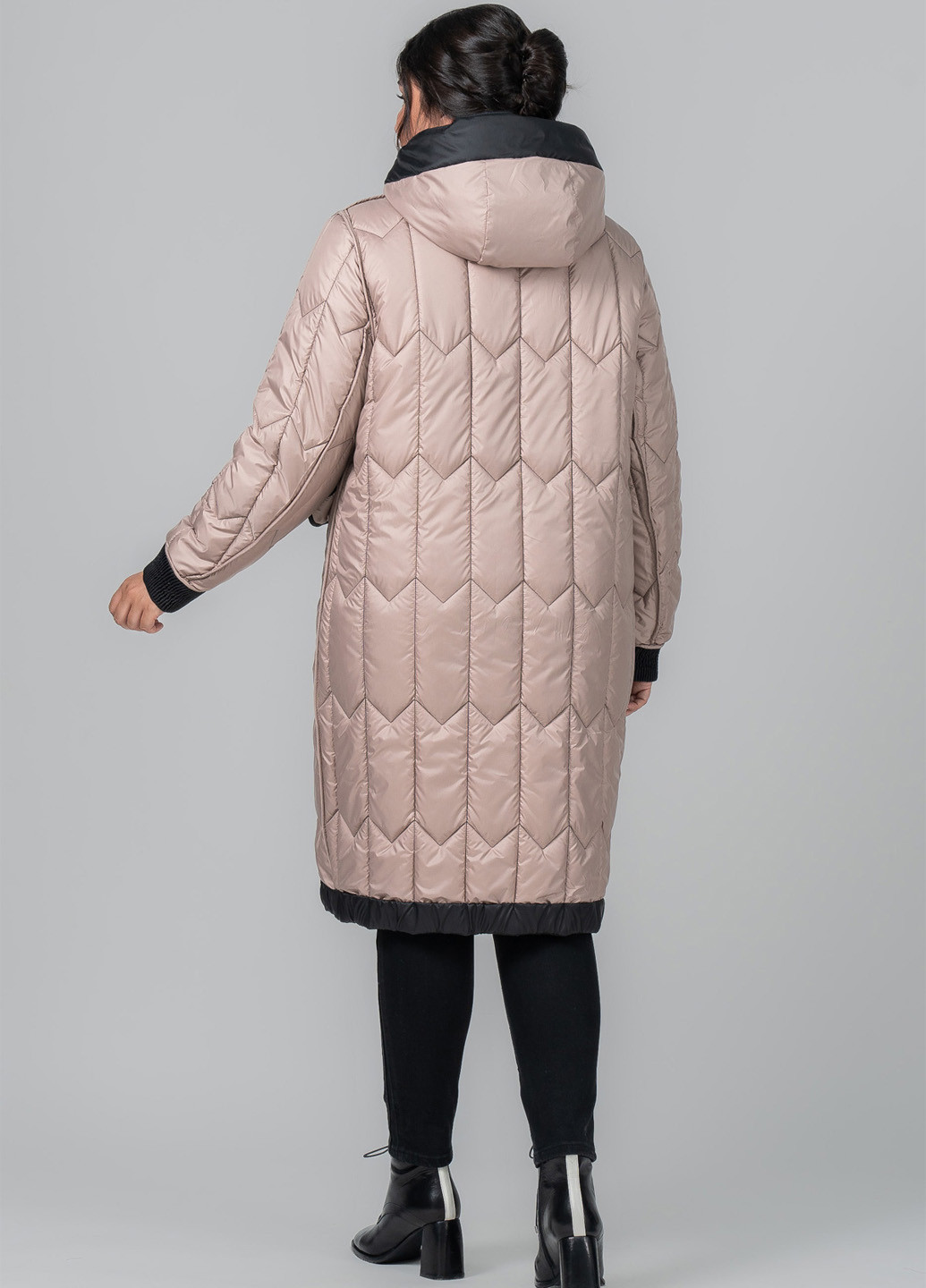 Черное демисезонное Пальто двусторонее A'll Posa