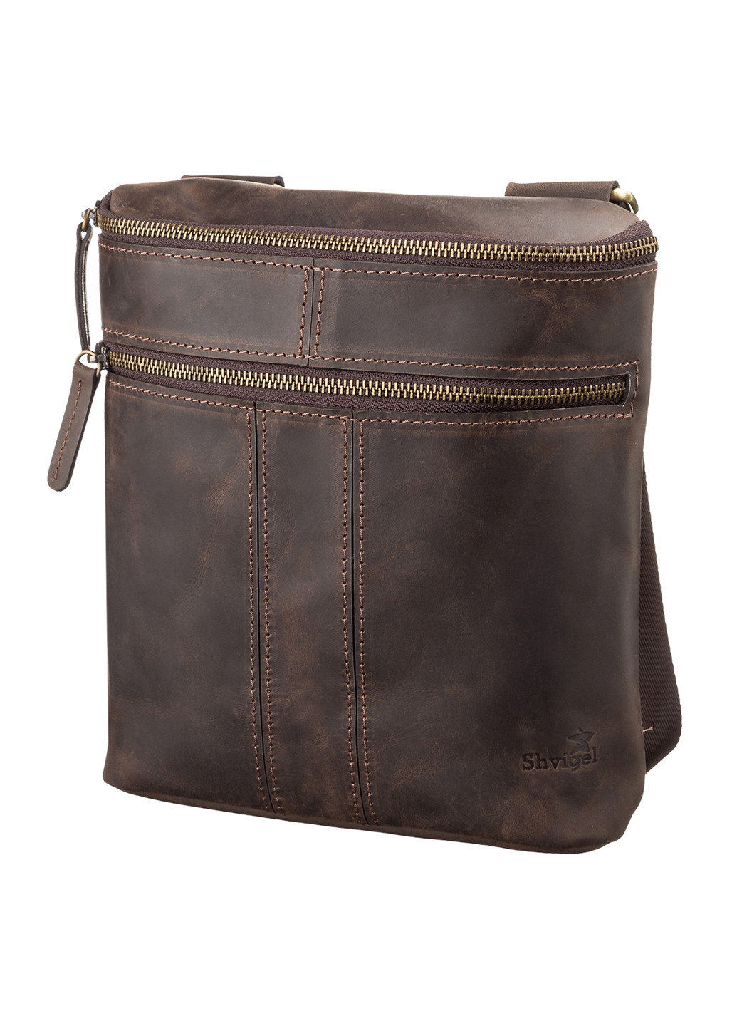 Чоловіча шкіряна сумка 22х24х4,5 см Shvigel (229459435)