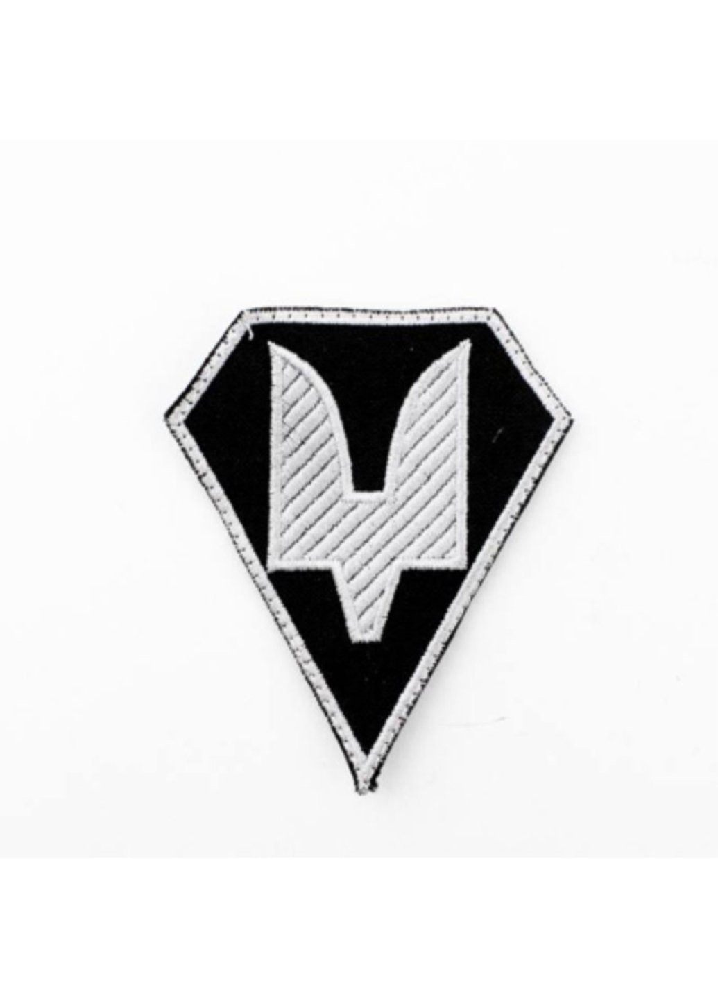 Шеврон на липучках Тризуб чорний ЗСУ (ЗСУ) 20221860 8074 7.5х6.5 см Power (254402564)