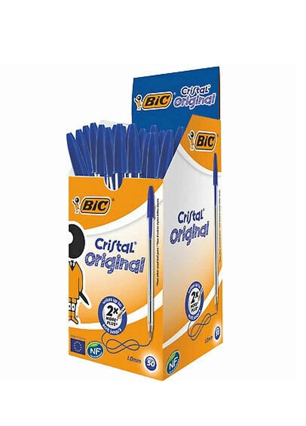 Набір кулькових ручок 50 шт Cristal Up Синій Bic (248072118)