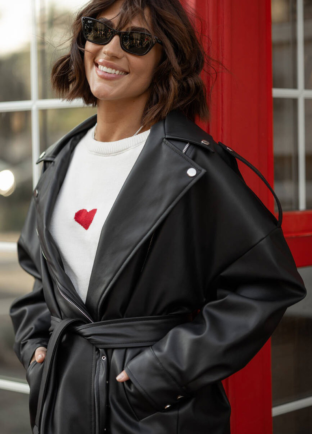 Чорна демісезонна куртка косуха No Brand