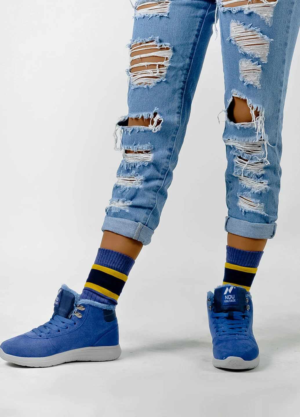 Темно-сині шкарпетки Mo-Ko-Ko Socks смужки (74794085)
