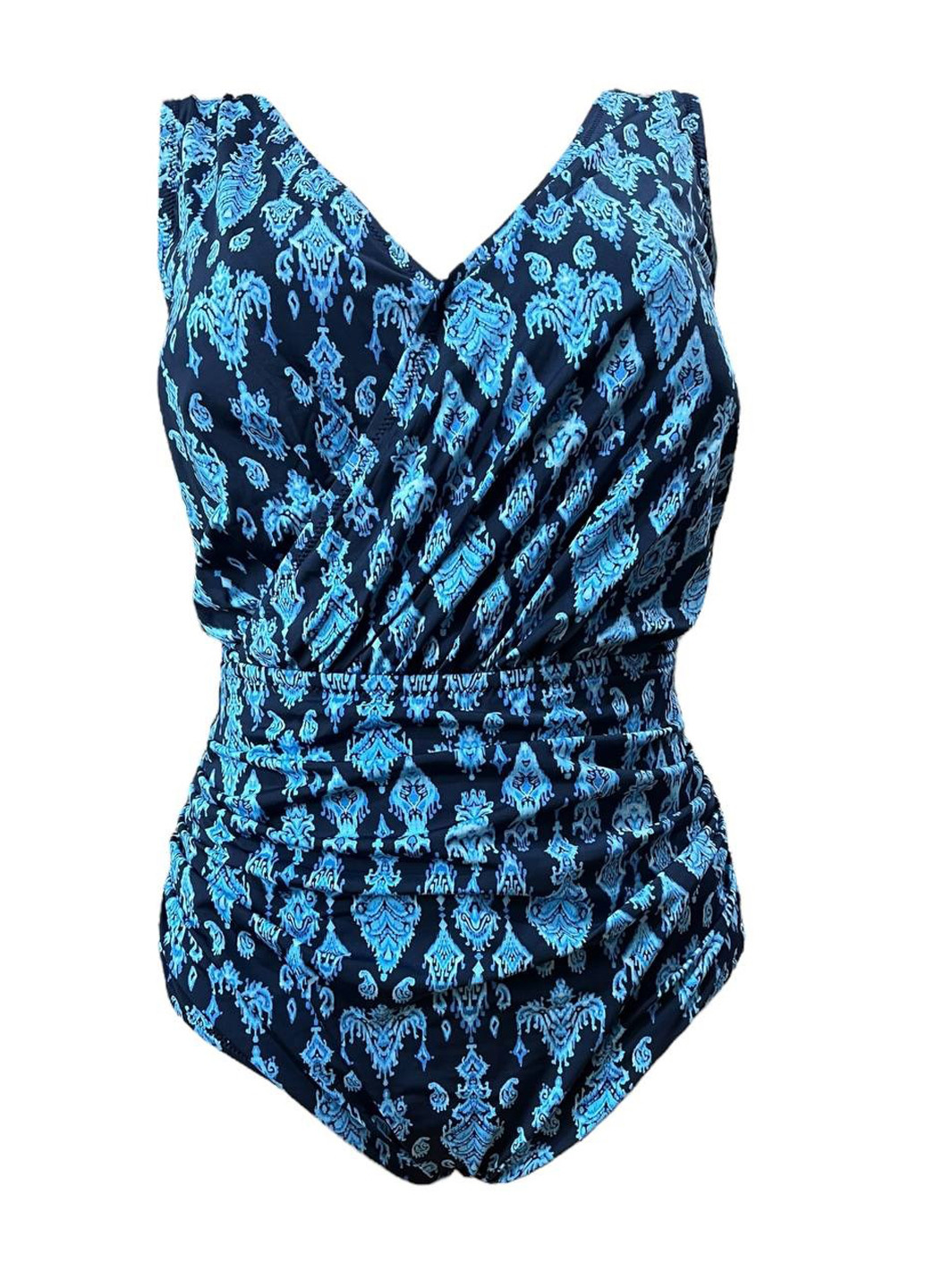 Синий летний купальник слитный Garnet Hill