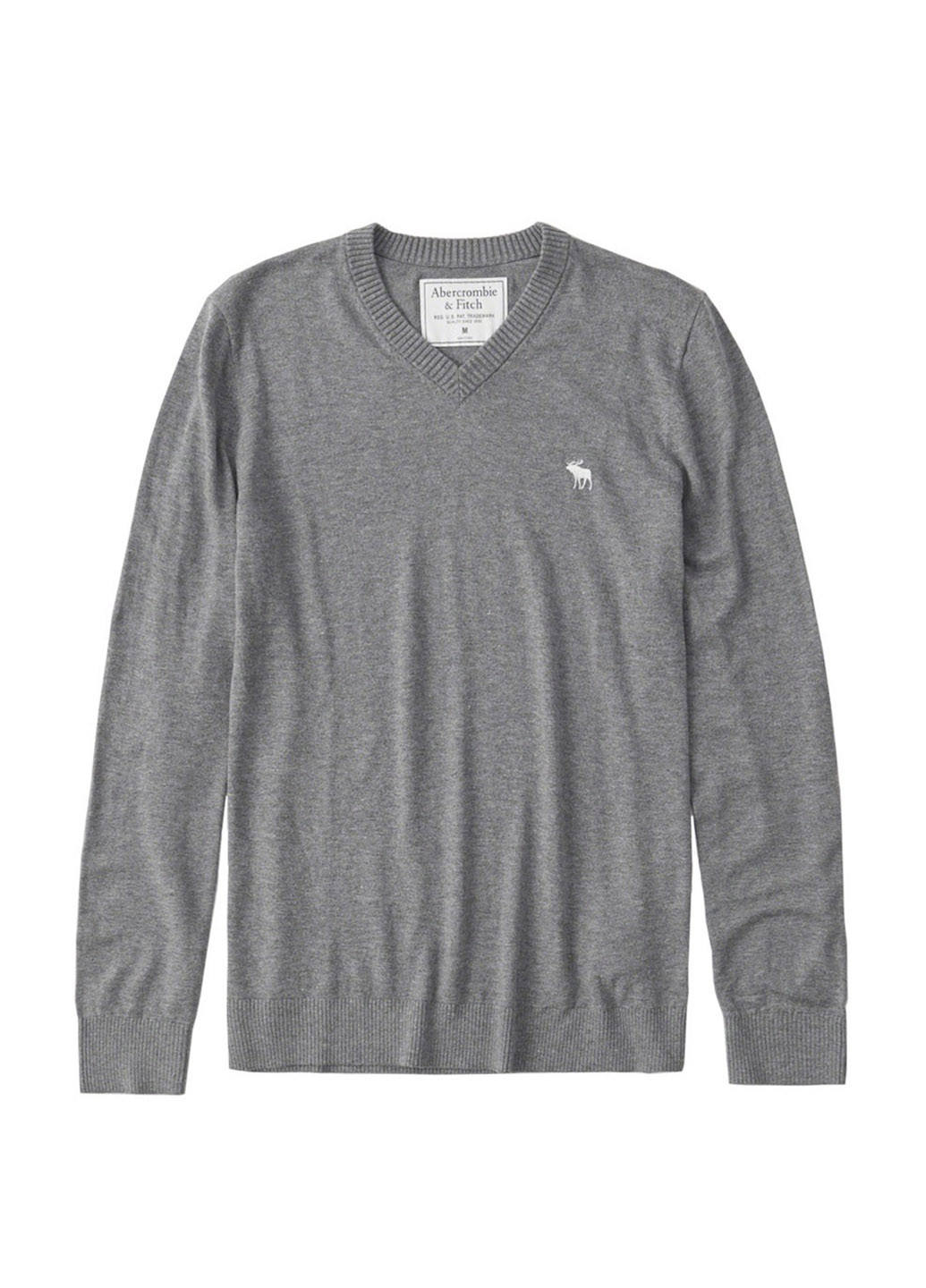 Сірий демісезонний пуловер пуловер Abercrombie & Fitch