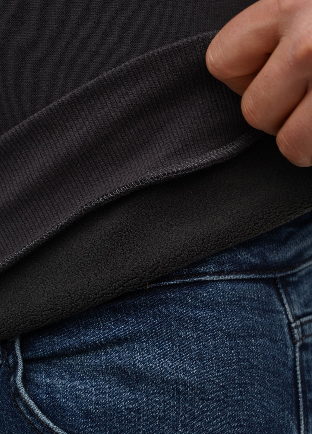 Темно-серый свитшот Trend Collection надпись без декора (305300826)