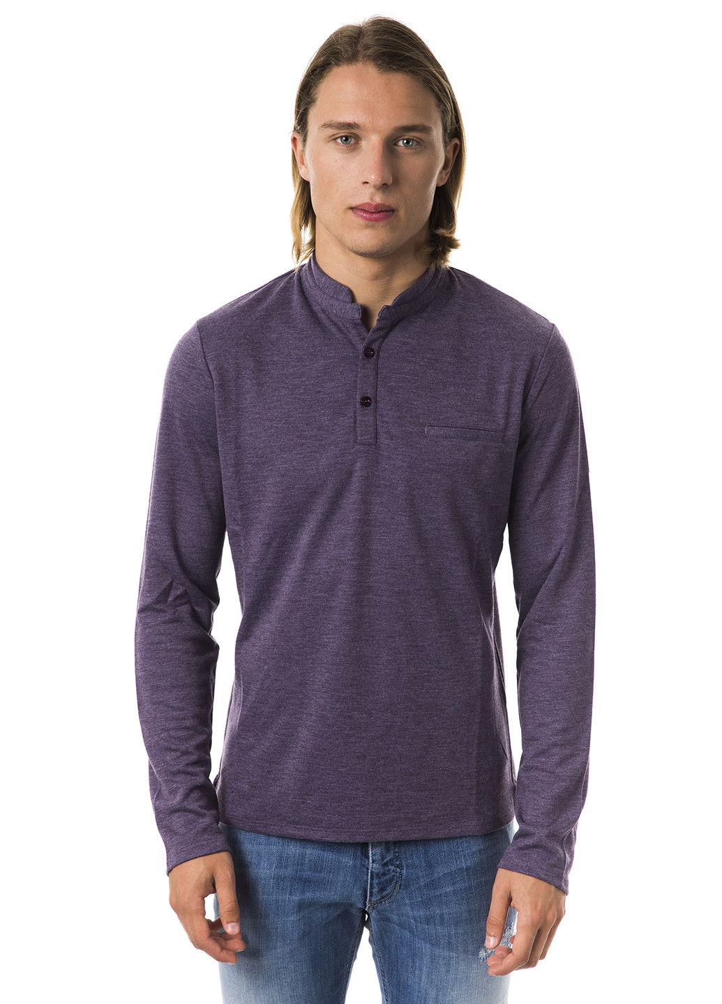 Фиолетовая футболка-поло для мужчин Byblos меланжевая