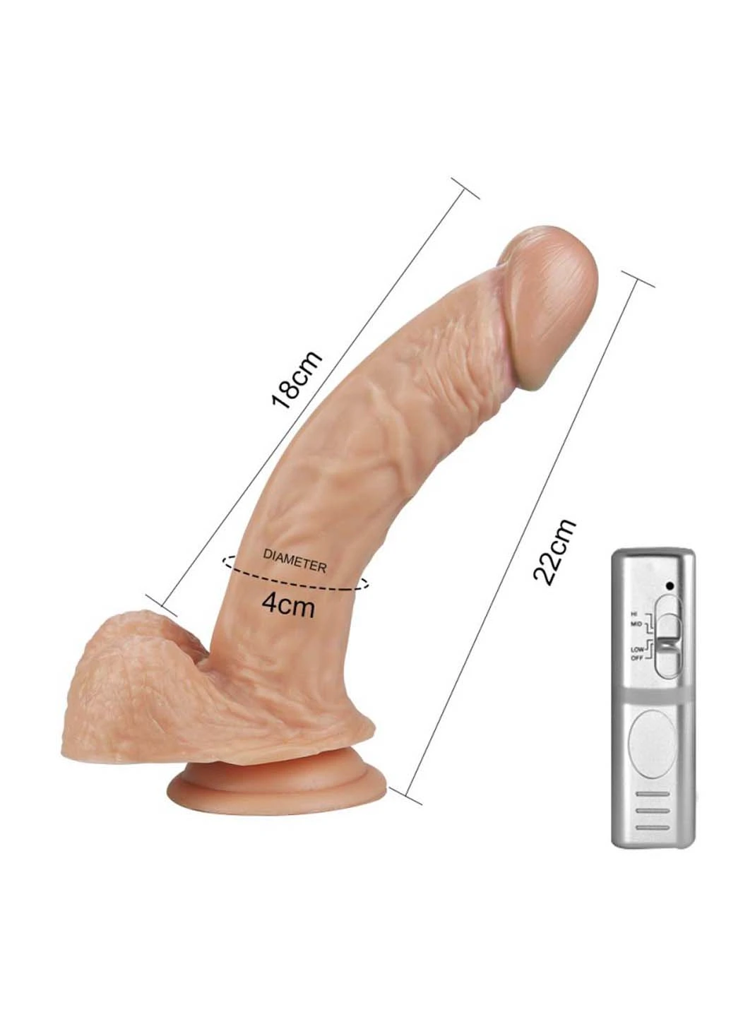 Вибратор на присоске 22 см Lovetoy (253496880)