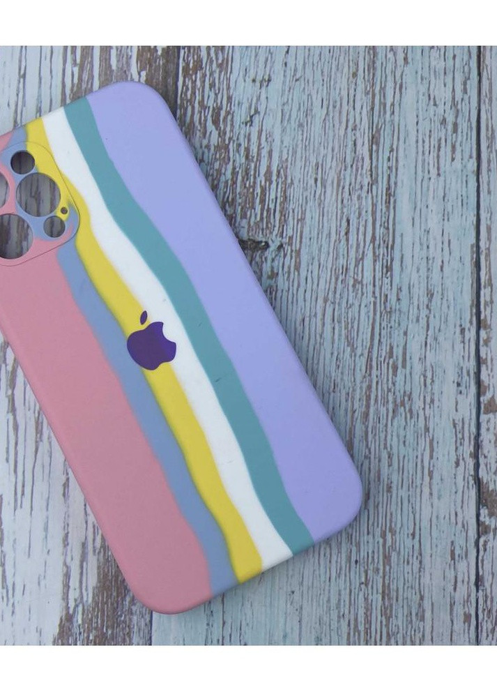 Веселковий Чохол Накладка З Закритою Камерою Rainbow Silicone Case для iPhone 11 Колір №3 No Brand (254091817)