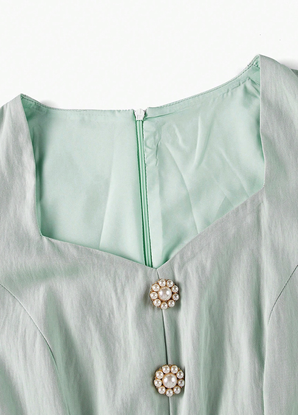 Светло-зеленое кэжуал, праздничный платье колокол SHEIN с рисунком