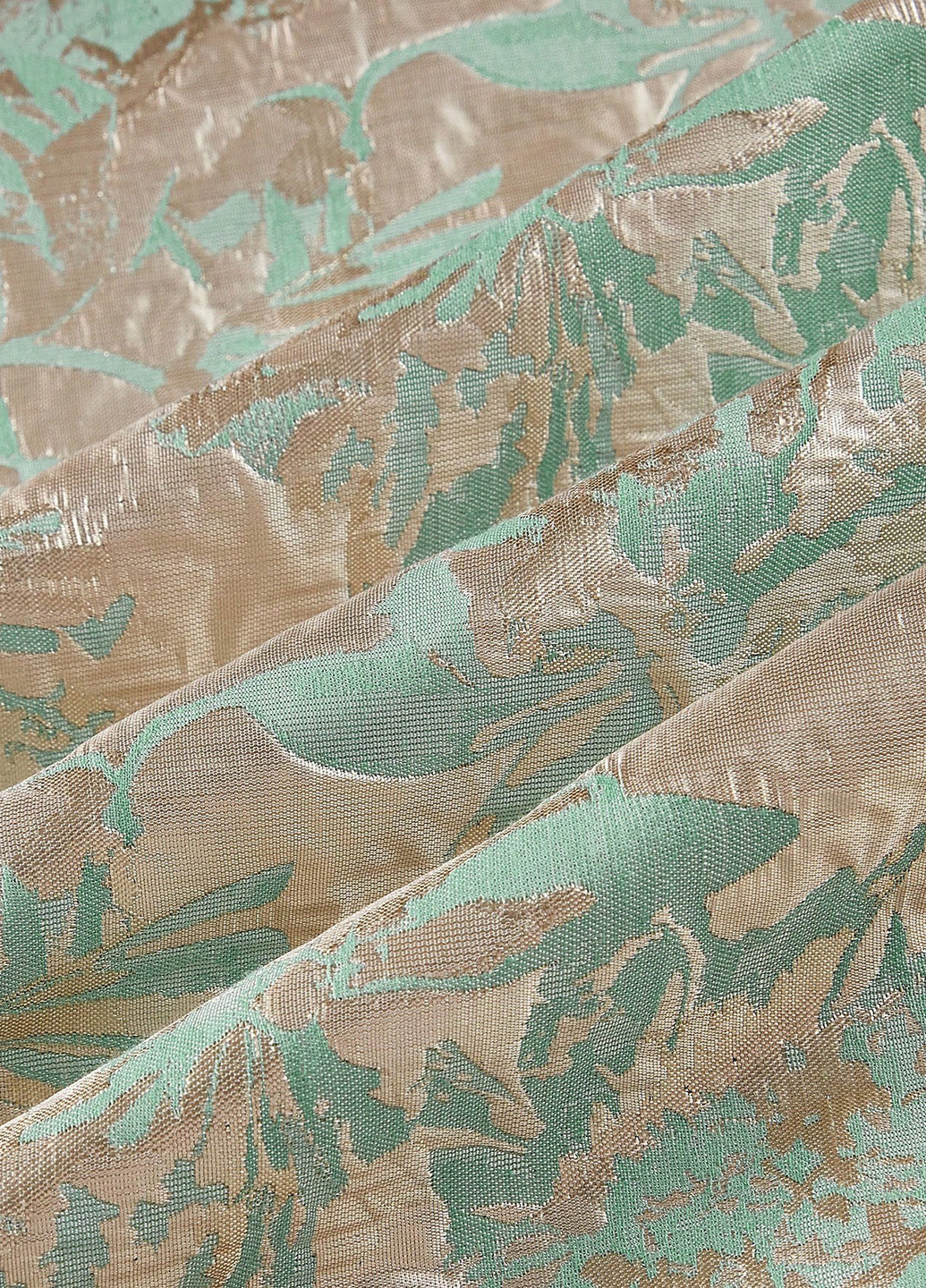 Светло-зеленое кэжуал, праздничный платье колокол SHEIN с рисунком