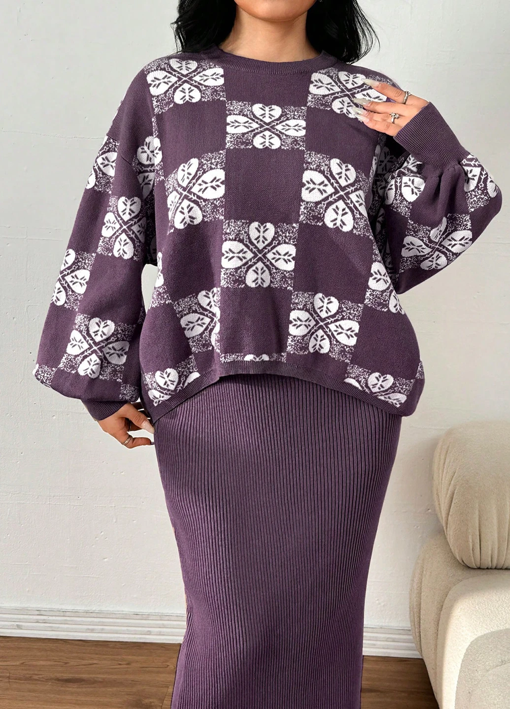 Костюм (джемпер, юбка) SHEIN (341894034)