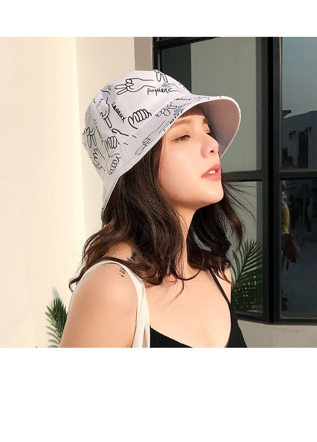 Панама Камінь ножиці папір унісекс Білий NoName Панама (250515554)