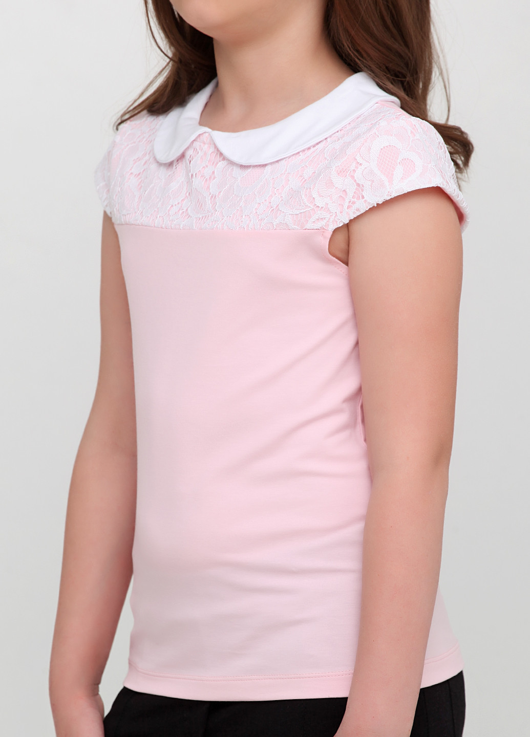 Розовая однотонная блузка Vidoli летняя