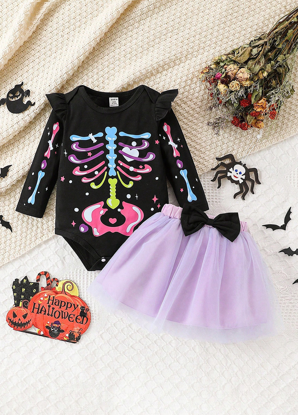 Комбінований демісезонний комплект (боді, спідниця) SHEIN