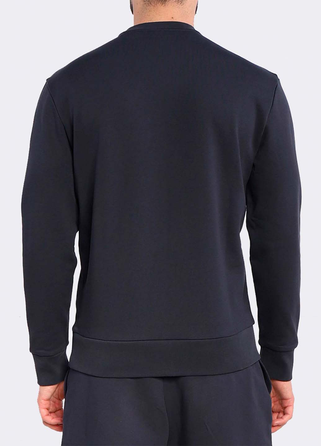 Темно-синий свитшот Armani Exchange логотип без декора (365686671)