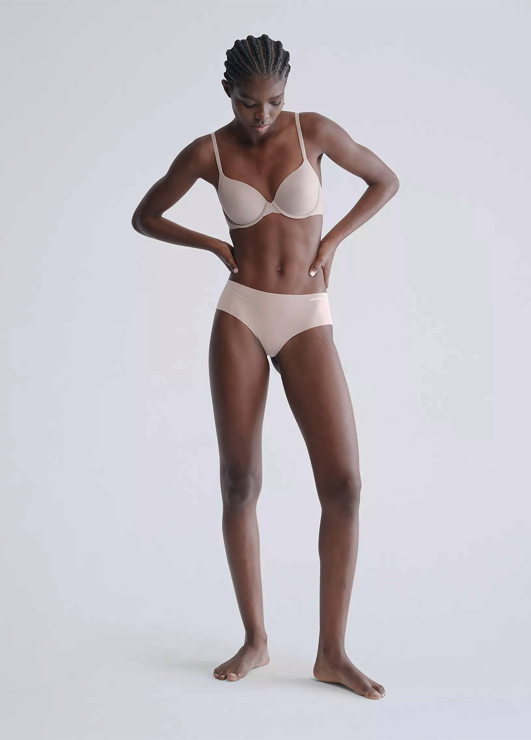 Світло-бежевий корбей бюстгальтер Calvin Klein з кісточками нейлон, еластан